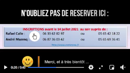 C'est bientôt ! N'oubliez pas de réserver en ligne ici, sur notre site,  ou par télphone... Merci... A bientôt.