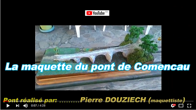 Cette vidéo vous présente les détails de la maquette sur diorama du pont de Comencau. Une réalisation collective autour du dont de cette très belle maquette réalisée par Pierre DOUZIECH...Merci à lui!!